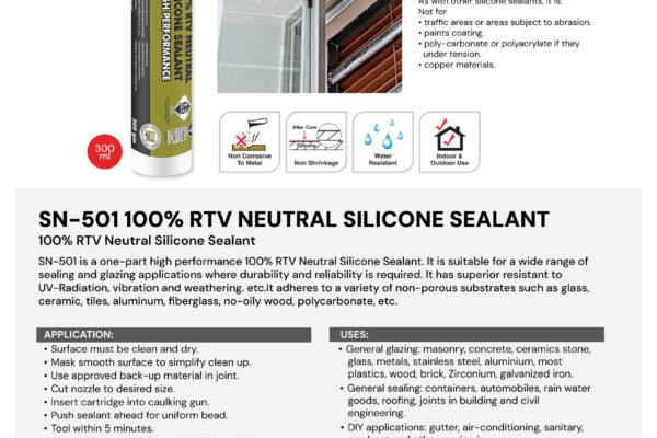X'traseal SN-501 100% RTV NEUTRAL SILICONE SEALANT
